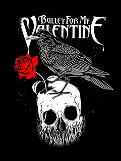 ミュージシャン Bullet For My Valentine Orange Skull Sticker Bullet For My Valentine Guns Roses Skull Art Metal Music